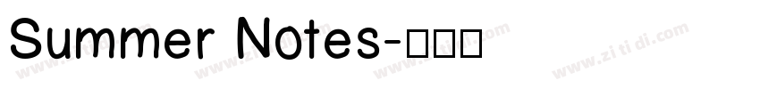 Summer Notes字体转换